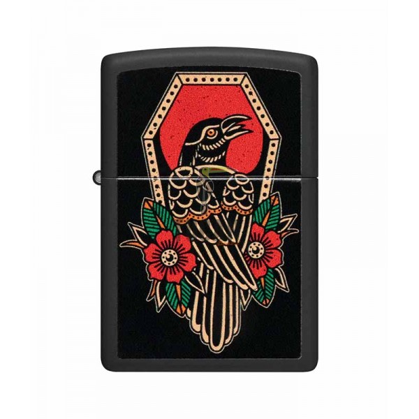 Zippo 48611 Crow Tattoo Design