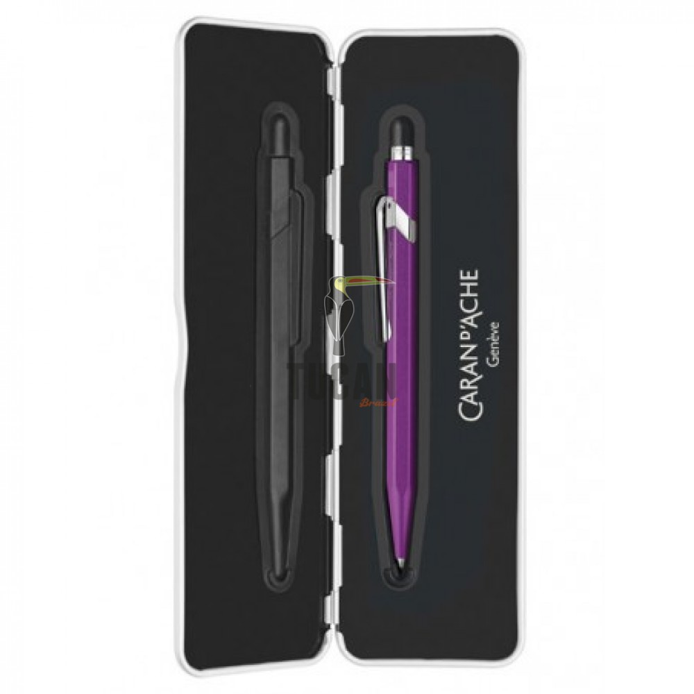 Στυλό Ballpoint Caran D'Ache Βιολετί 849.605