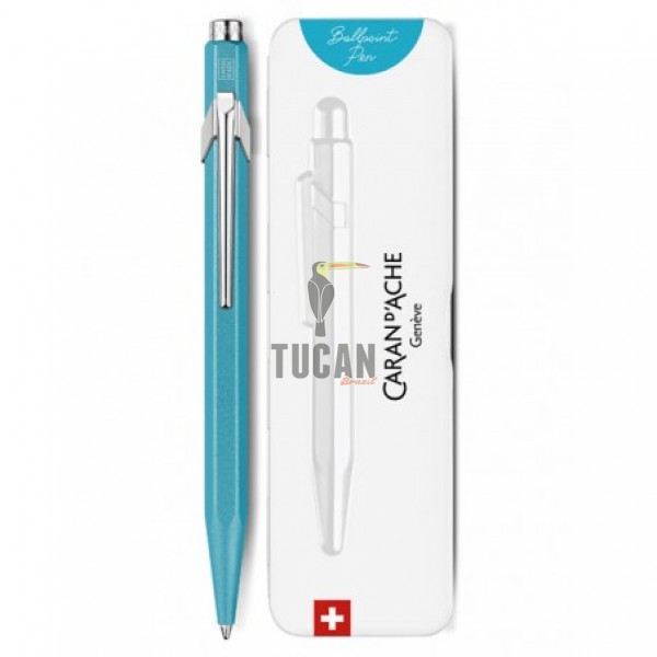 Στυλό Ballpoint Caran D'Ache Τυρκουάζ 849.681