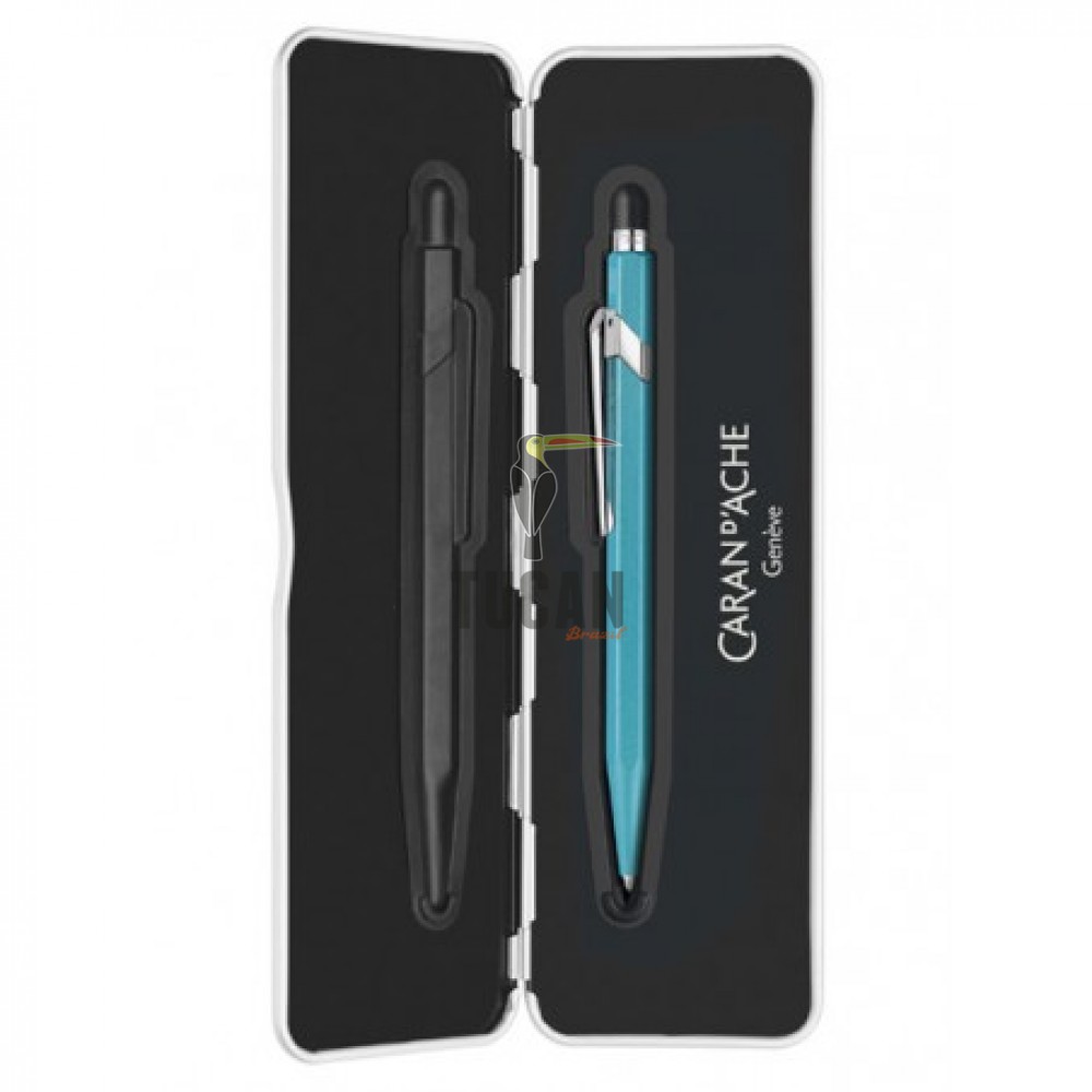 Στυλό Ballpoint Caran D'Ache Τυρκουάζ 849.681
