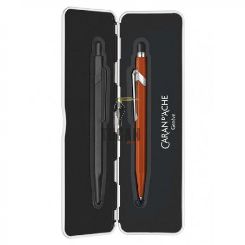 Στυλό Ballpoint Caran D'Ache Πορτοκαλί 849.776