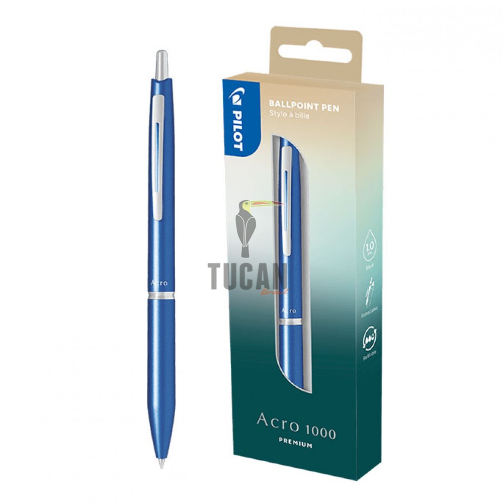 Στυλό PILOT BALLPOINT ACRO 1000 Μεταλλικό Γαλάζιο