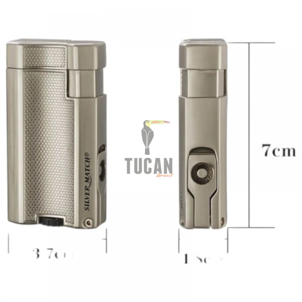 Αναπτήρας SilverMatch Διπλής Jet Φλόγας Με Punch 40674364SI