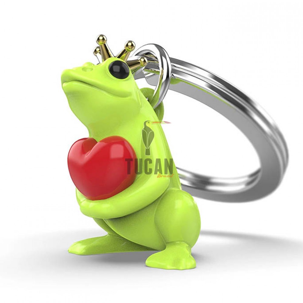 Μπρελόκ Metalmorphose GREEN FROG W/ RED HEART MTM217-01