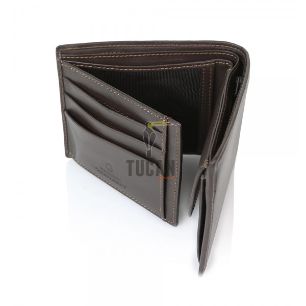 Camel Active Vegas Δερμάτινο Πορτοφόλι Πλάγιο Καφέ Σκούρο B34-705-20