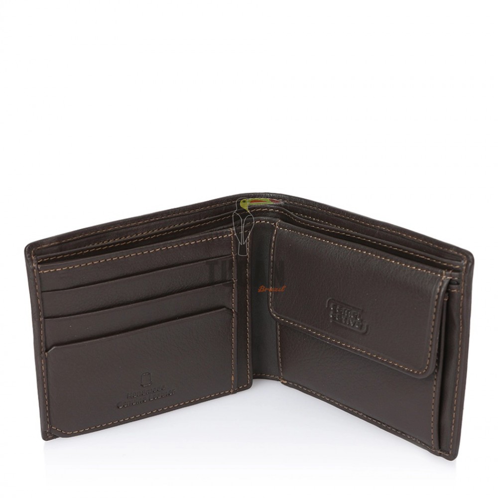 Camel Active Vegas Δερμάτινο Πορτοφόλι Πλάγιο Καφέ Σκούρο B34-705-20