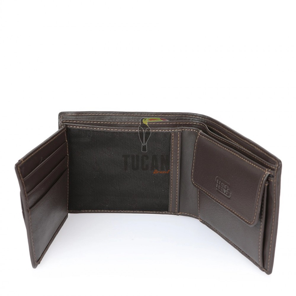 Camel Active Vegas Δερμάτινο Πορτοφόλι Πλάγιο Καφέ Σκούρο B34-705-20