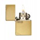Zippo Brushed Brass Vintage with Slashes 240