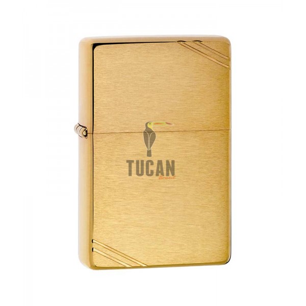 Zippo Brushed Brass Vintage with Slashes 240