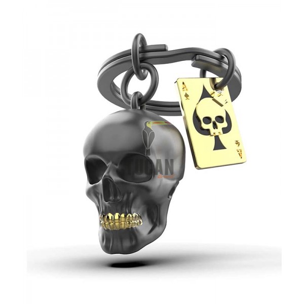 Μπρελόκ Metalmorphose Black Skull MTM137-01 