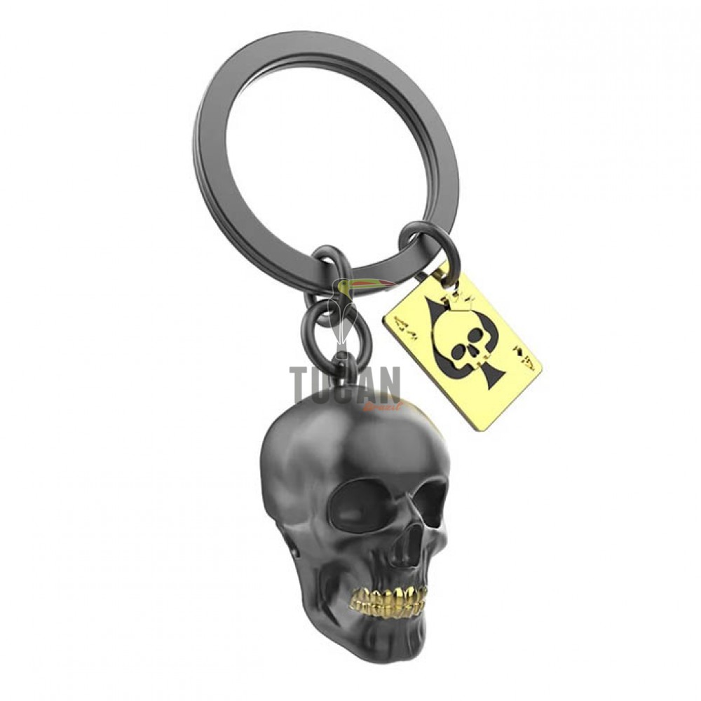 Μπρελόκ Metalmorphose Black Skull MTM137-01 