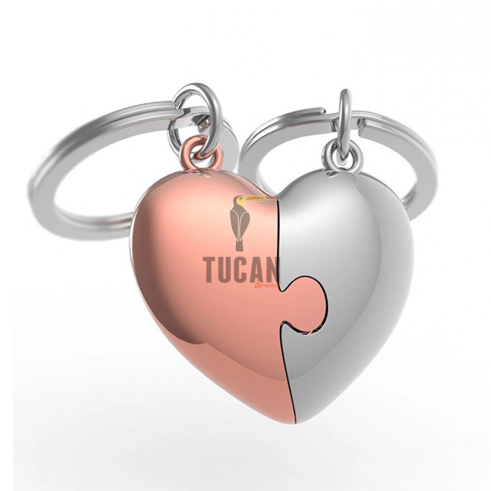 Διπλό Μπρελόκ Metalmorphose Heart Puzzle MTM304-01 