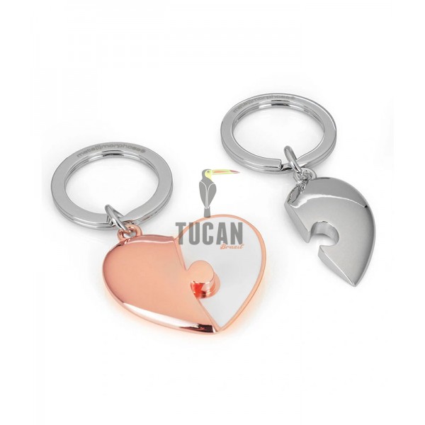 Διπλό Μπρελόκ Metalmorphose Heart Puzzle MTM304-01 