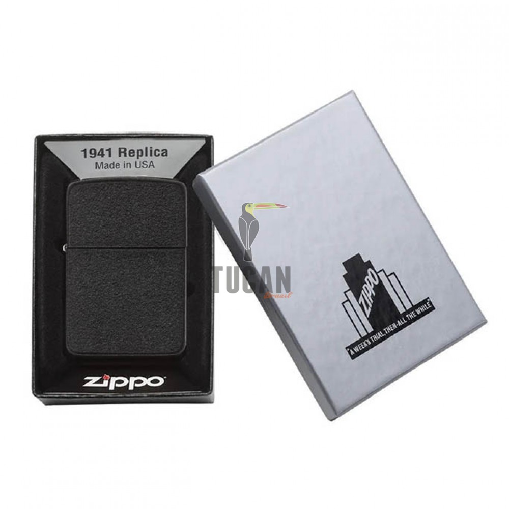 Zippo Black Crackle 1941 Replica 28582