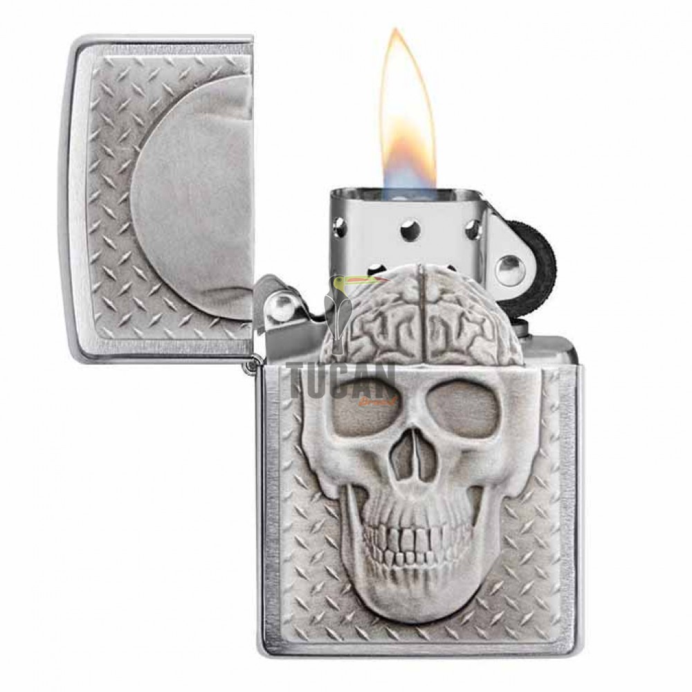 Zippo Skull with Brain Surprise 29818