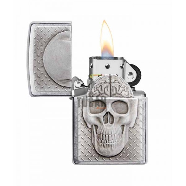 Zippo Skull with Brain Surprise 29818