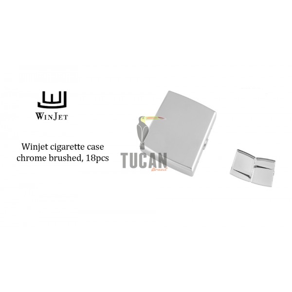 Μεταλλική  Ασημί Ταμπακιέρα Winjet 800910