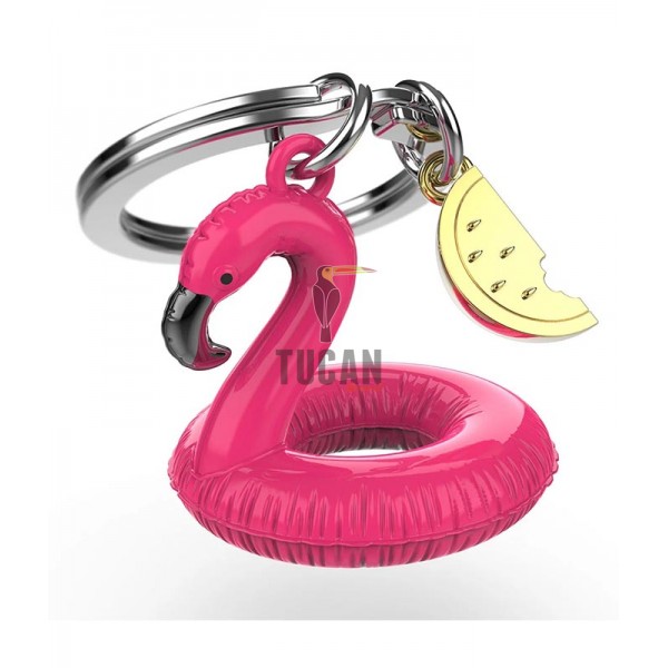 Μπρελόκ Metalmorphose ΣΩΣΙΒΙΟ ΦΛΑΜΙΝΓΚΟ/FLAMINGO ΜΕ ΣΩΣΙΒΙΟ ΚΑΙ ΦΕΤΑ ΚΑΡΠΟΥΖΙ MTM161-01