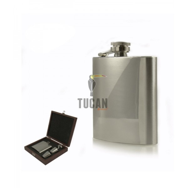 Φλασκί Ποτού Angelo Σετ Με Δύο Σφηνοπότηρα 180ml 491060