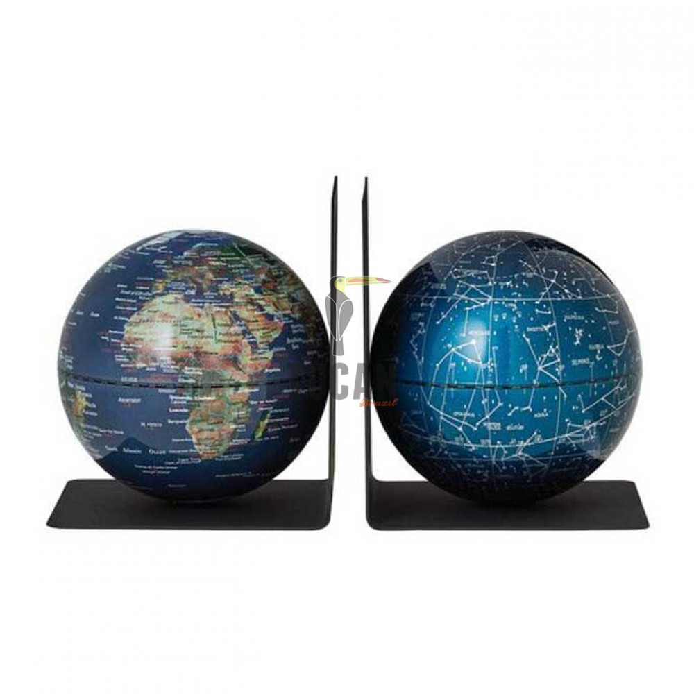 Σετ Βιβλιοστάστες Troika BookGlobe G1303-P2MW