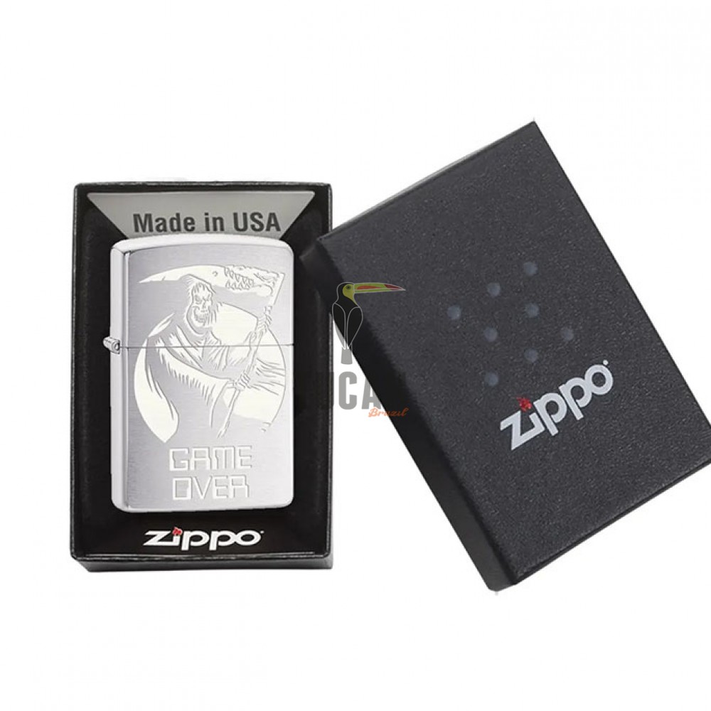Zippo 29696 Skull Game Over Design