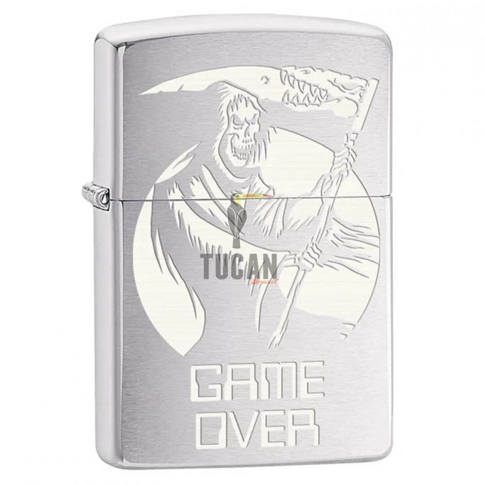 Zippo 29696 Skull Game Over Design