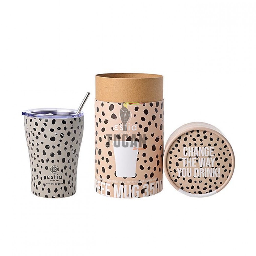 Θερμός ESTIA coffee mug 350ml  01-16852 Leopard taupe