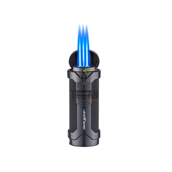 Αναπτήρας Silver Match Triple Jetflame  Μαύρος 40674381BK