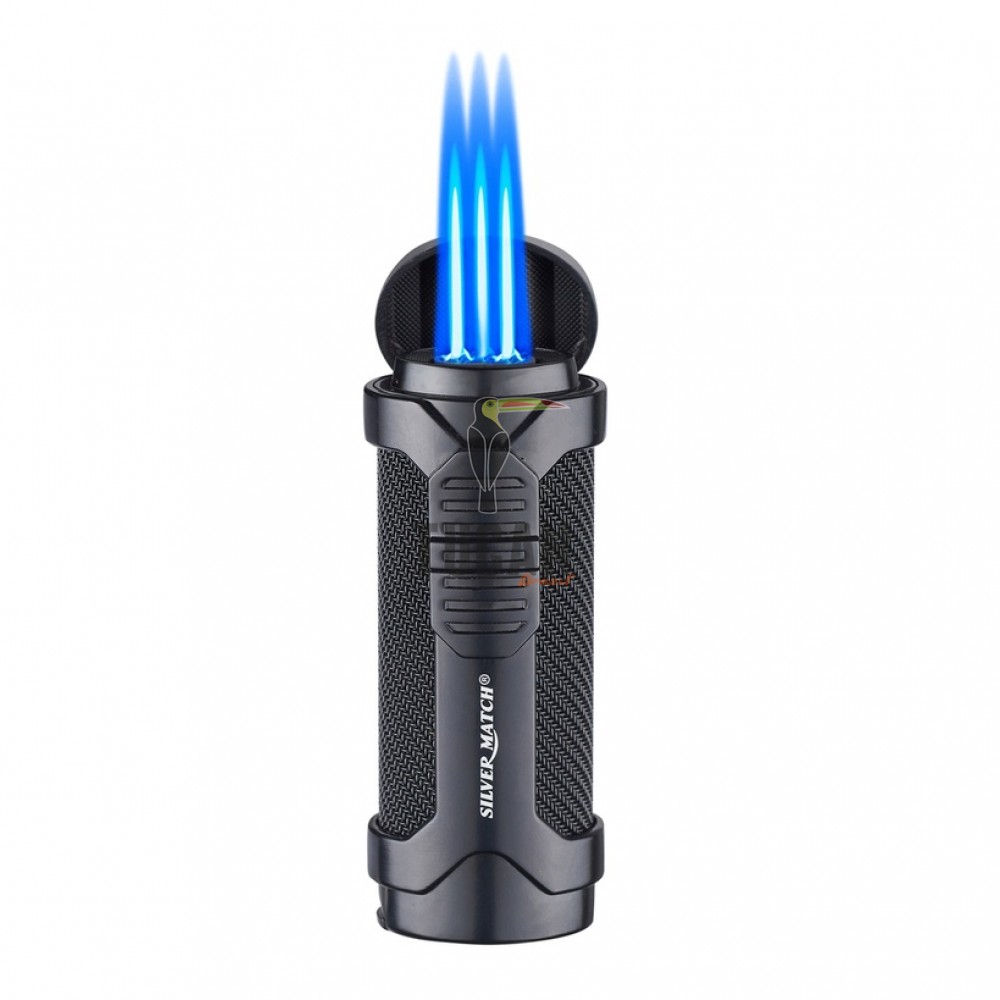 Αναπτήρας Silver Match Triple Jetflame  Ανθρακί 40674381GM