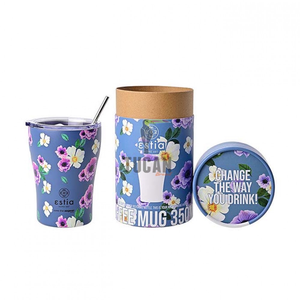 Θερμός ESTIA coffee mug 350ml  01-16883 Garden blue