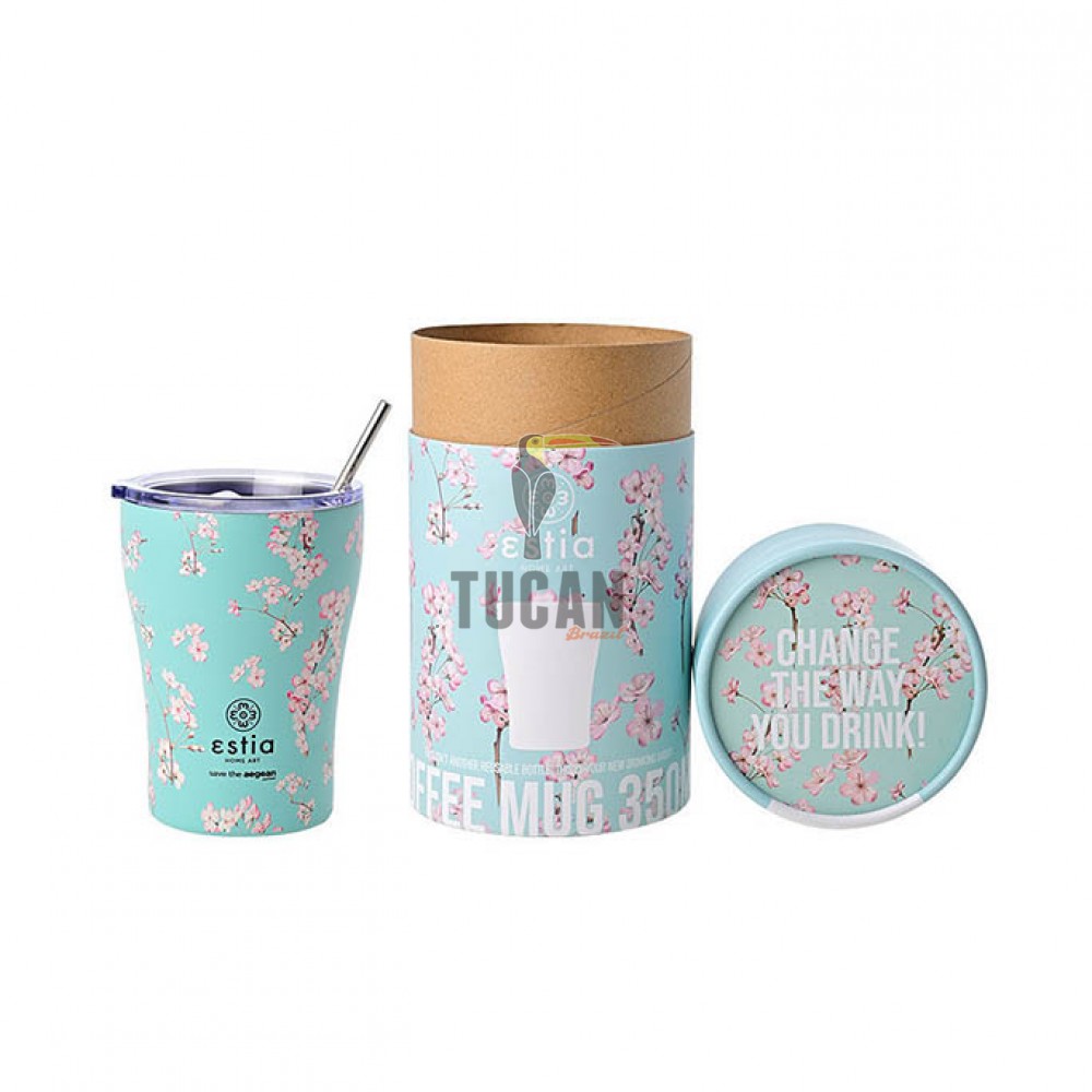 Θερμός ESTIA coffee mug 350ml  01-16890 Blossom green