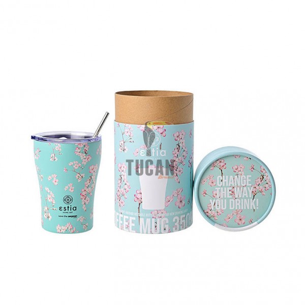 Θερμός ESTIA coffee mug 350ml  01-16890 Blossom green