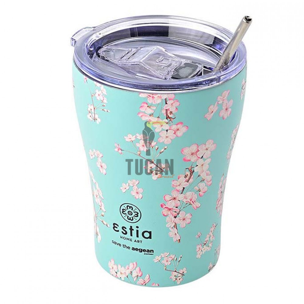 Θερμός ESTIA coffee mug 350ml  01-16890 Blossom green
