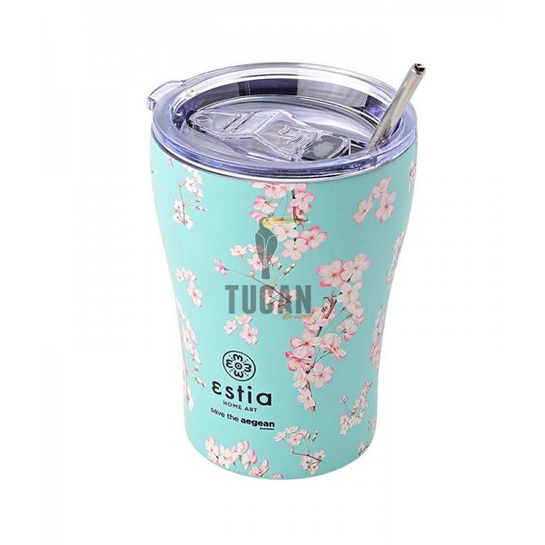 Θερμός ESTIA coffee mug 350ml  01-16890 Blossom green
