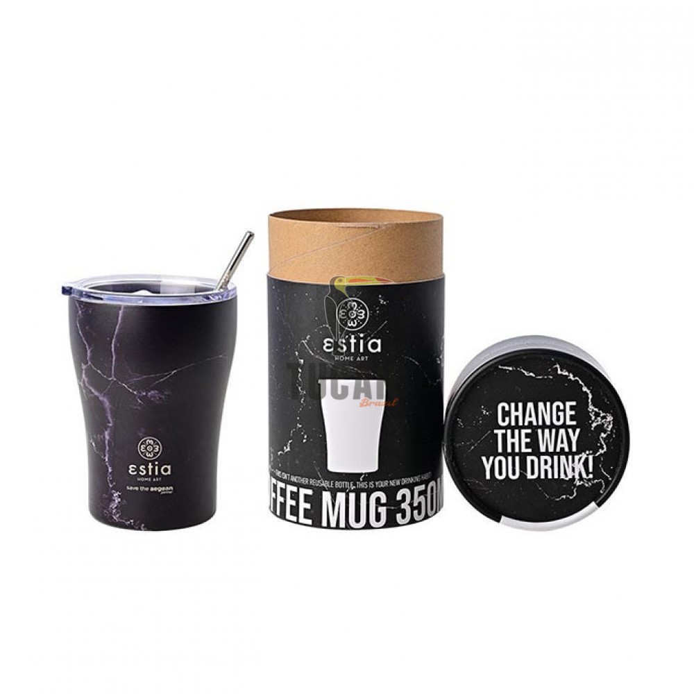 Θερμός ESTIA coffee mug 350ml  01-16913 Pentelica black