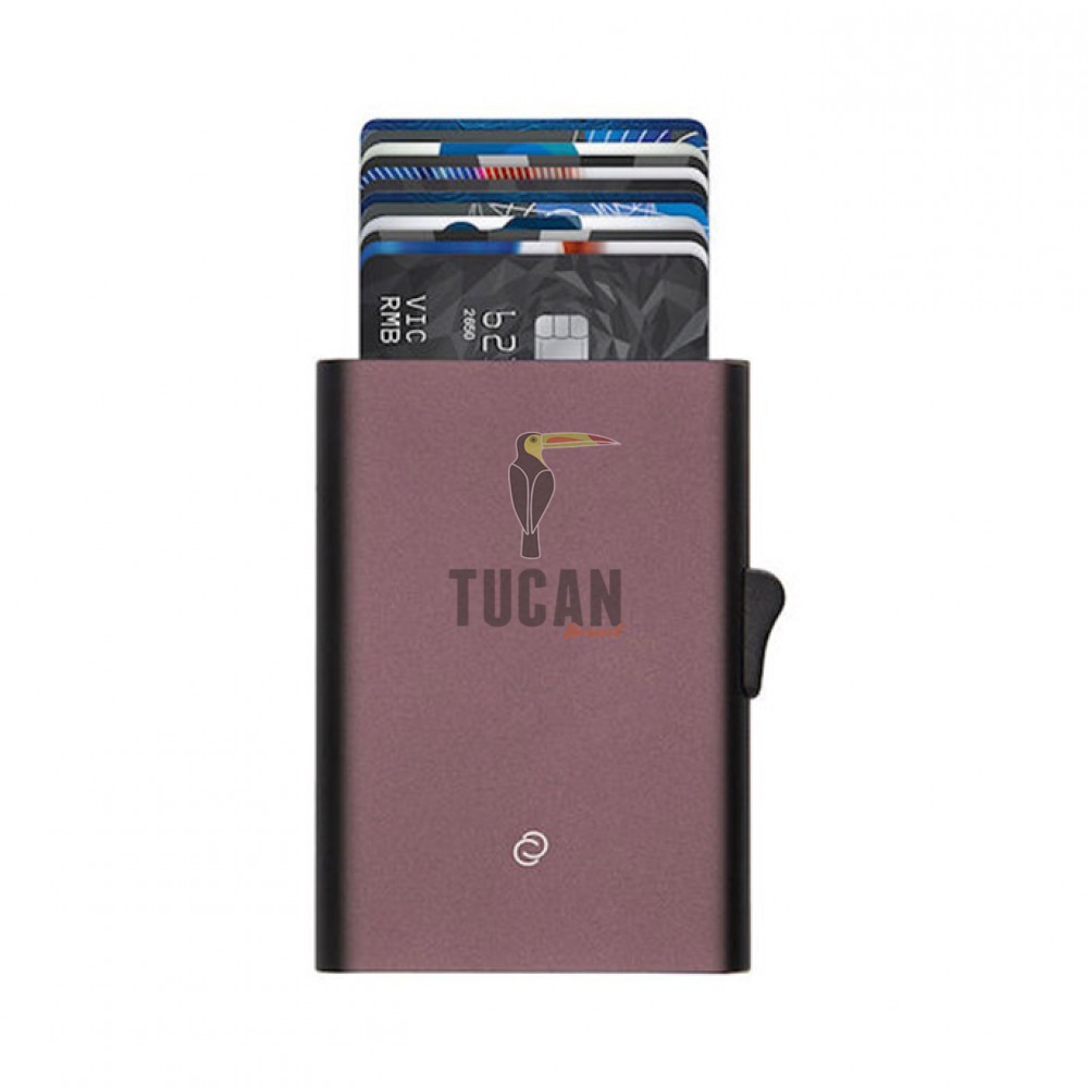 C SECURE Kαρτοθήκη αλουμινίου με προστασία RFID Brown CH19291