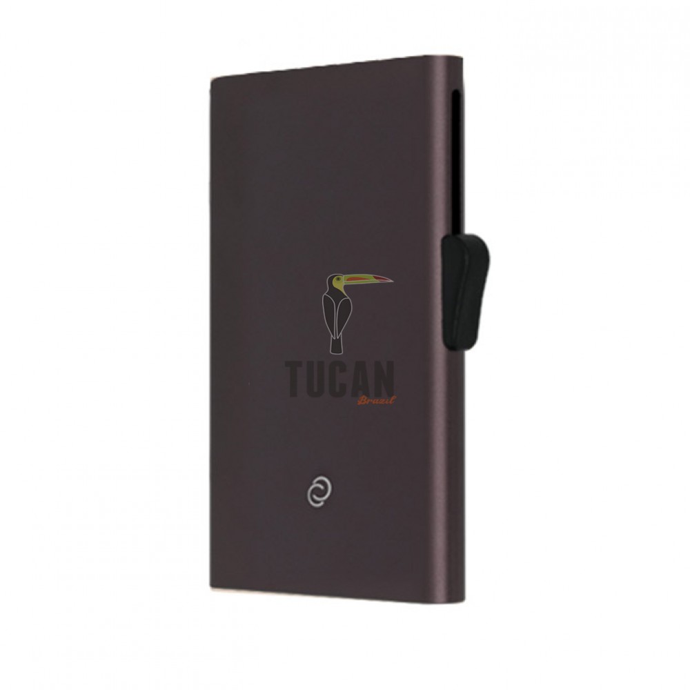 C SECURE Kαρτοθήκη αλουμινίου με προστασία RFID Brown CH19291