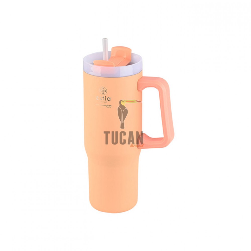 Θερμός ESTIA Straw Tumbler XL 900ml Peach Fuzz 01-28626