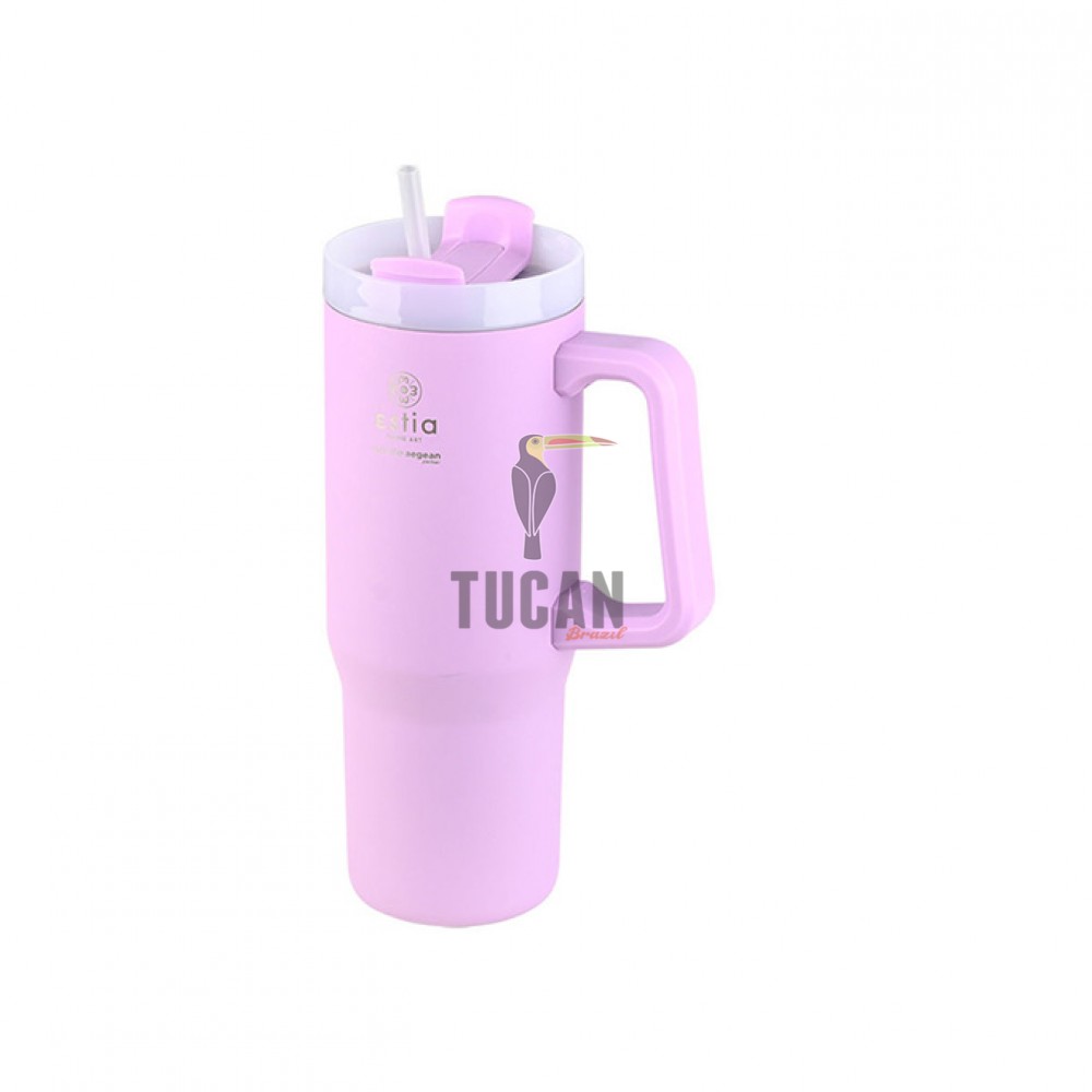 Θερμός ESTIA Straw Tumbler XL 900ml Lavender Purple 01-28640
