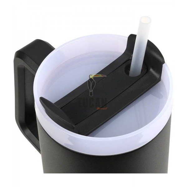 Θερμός ESTIA Straw Tumbler XL 900ml Midnight Black 01-28664