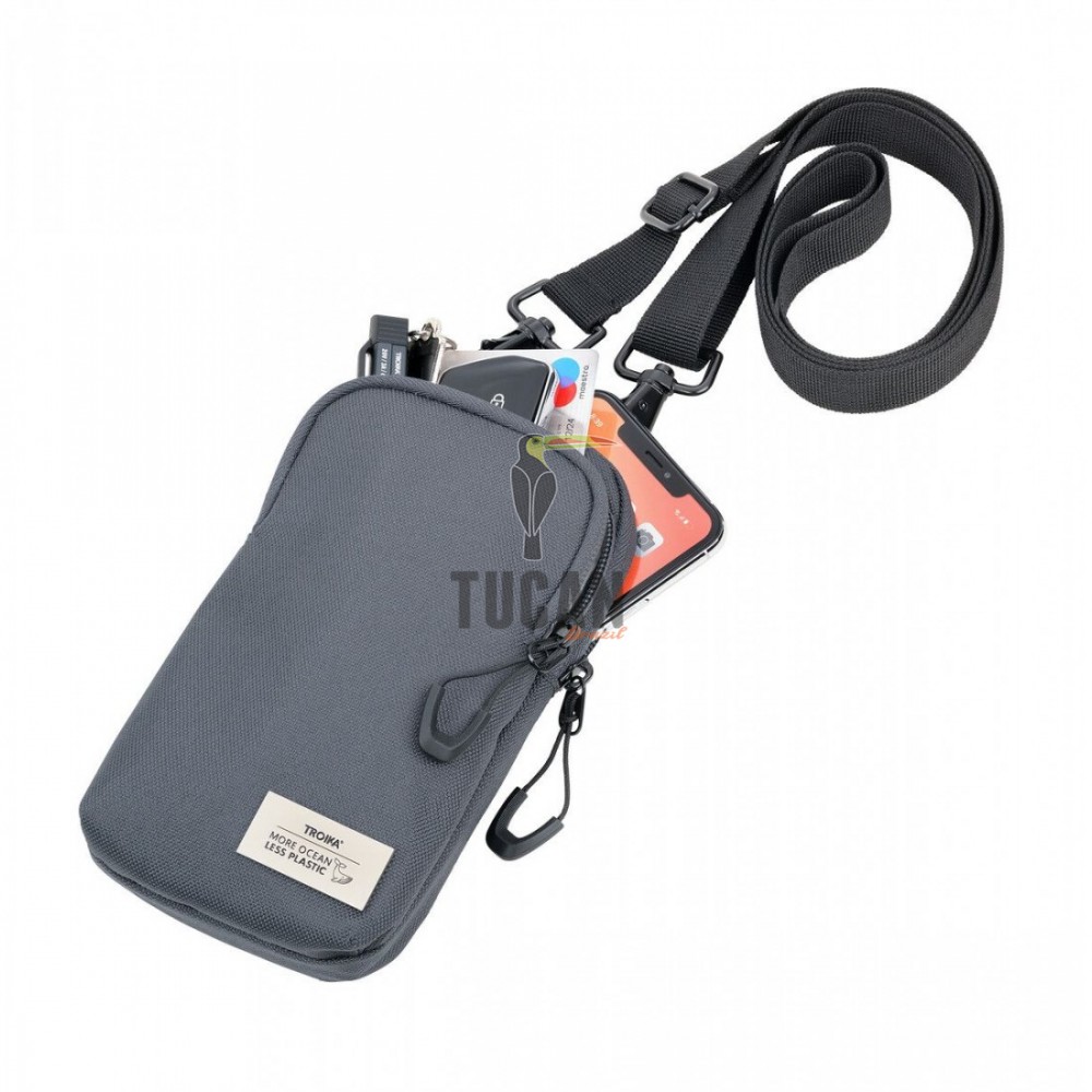 Τσάντα ώμου TROIKA smartphone "BLUE CYCLE SMARTBAG" BCO68/GY