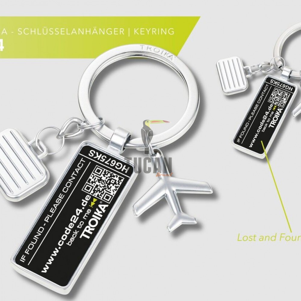 Μπρελόκ Troika  "LOST & FOUND CODE 24" KR25-06/MA