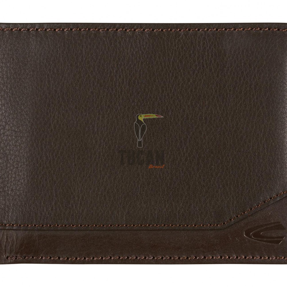 Camel Active Stone Δερμάτινο Πορτοφόλι Πλάγιο Καφέ Σκούρο 406-704-29(011812)