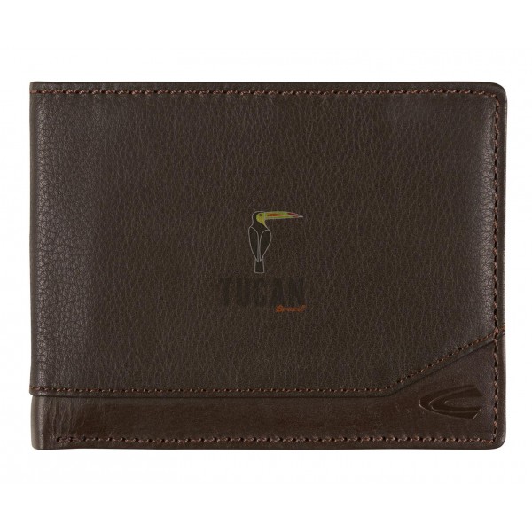 Camel Active Stone Δερμάτινο Πορτοφόλι Πλάγιο Καφέ Σκούρο 406-704-29(011812)