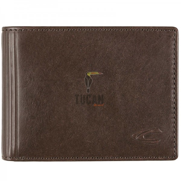 Camel Active Cliff Δερμάτινο Πορτοφόλι Πλάγιο Μικρό Καφέ Σκούρο 405-703-29 (011789)