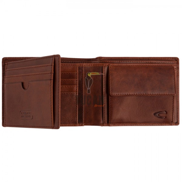 Camel Active Japan Δερμάτινο Πορτοφόλι Πλάγιο Cognac 276-702-22
