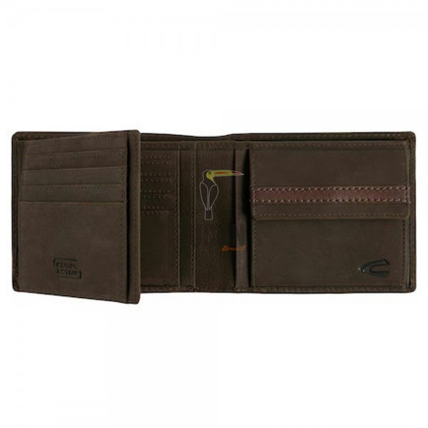 Camel Active Taipeh Δερμάτινο Πορτοφόλι Πλάγιο Καφέ 274-704-29