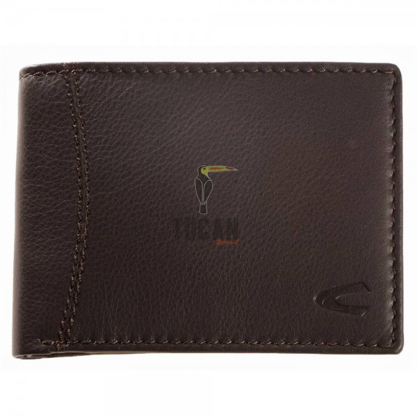 Camel Active Cordoba Δερμάτινο Πορτοφόλι Πλάγιο Καφέ Σκούρο 133-705-20