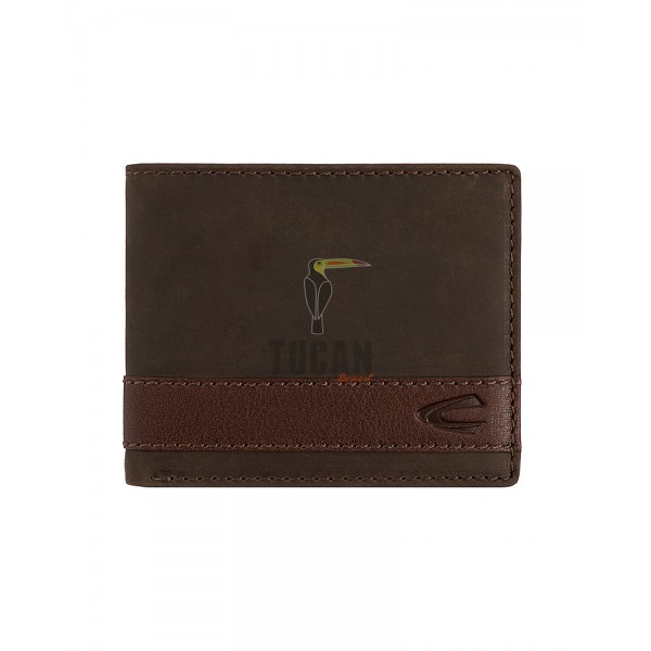 Camel Active Taipeh Δερμάτινο Πορτοφόλι Πλάγιο Μικρό Καφέ 274-703-29