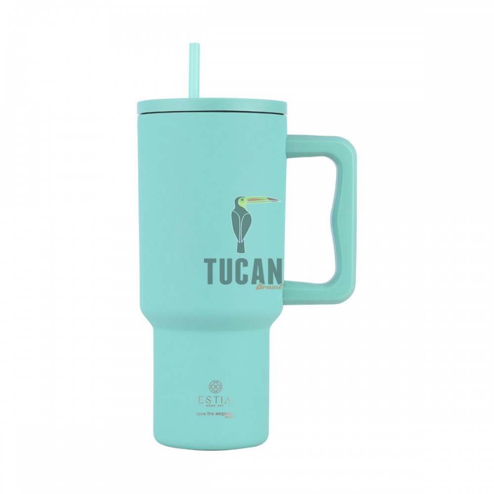 Θερμός ESTIA Straw Tumbler XL 900ml Bermuda Green 01-32135